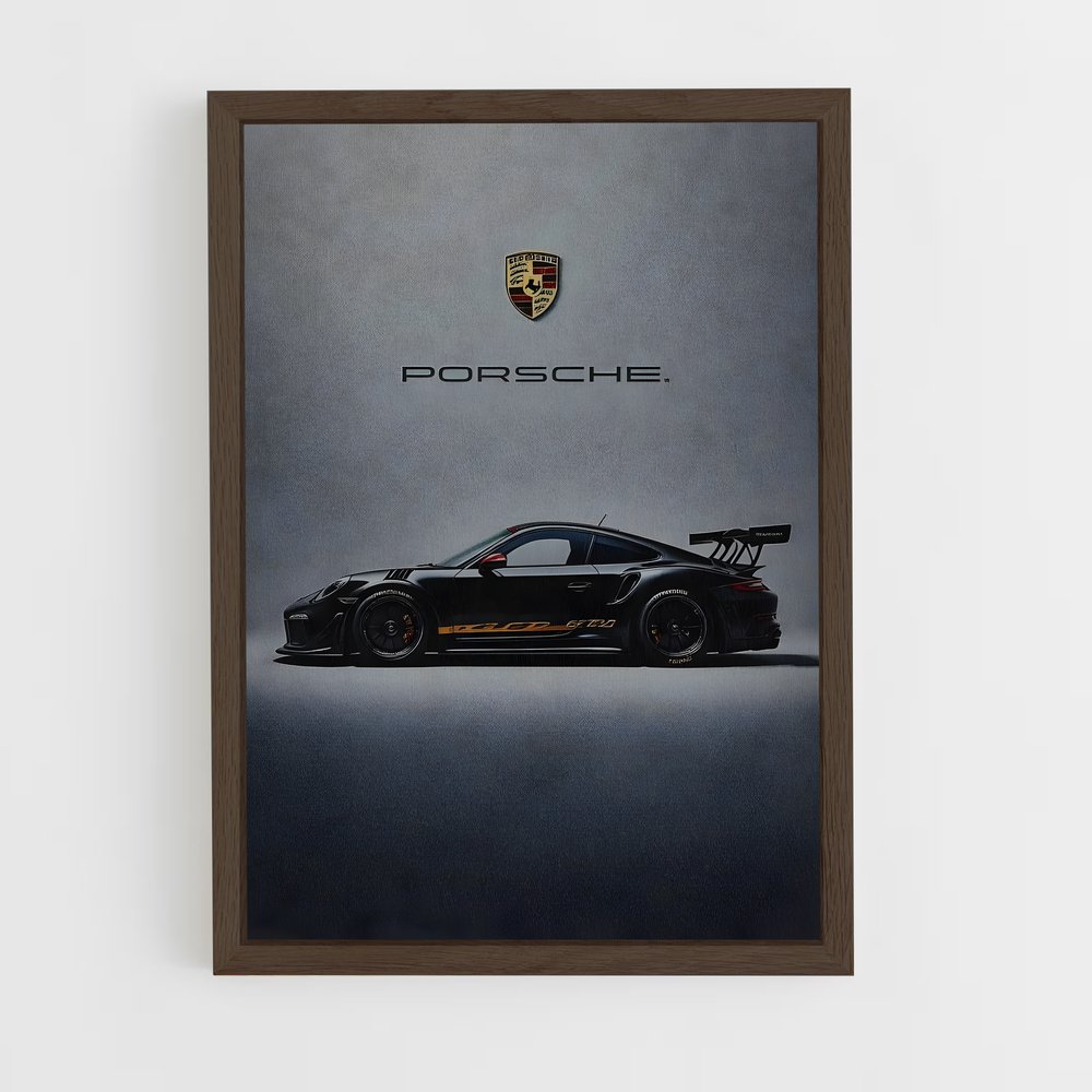 Poster Porsche Noir (vue 5)